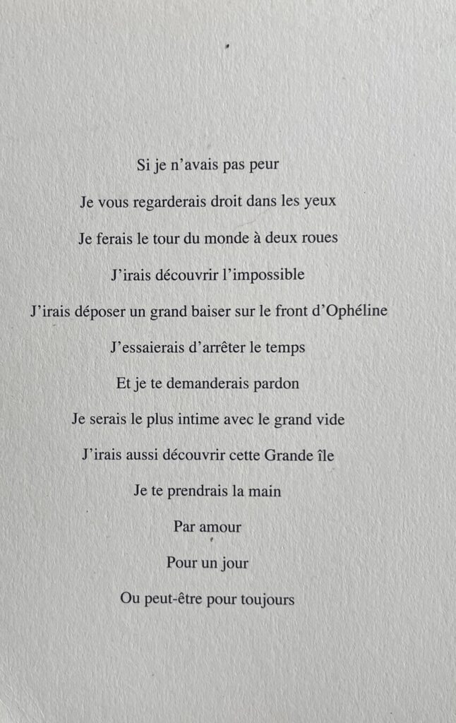 Quatrième de couverture de "Le printemps a sommeil sans toi" d'Étsé Fischer